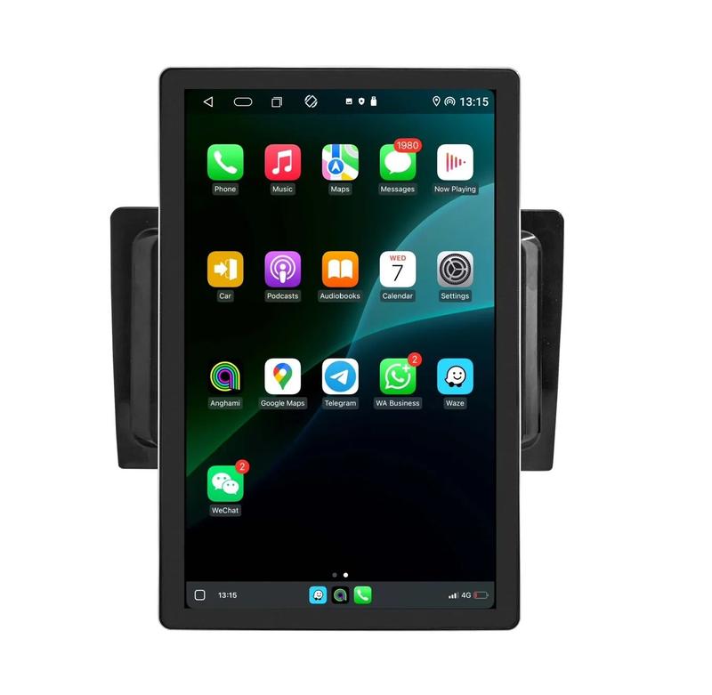 Central Multimida Android 14 OctaCore 4/64GB Tela Giratoria 2K